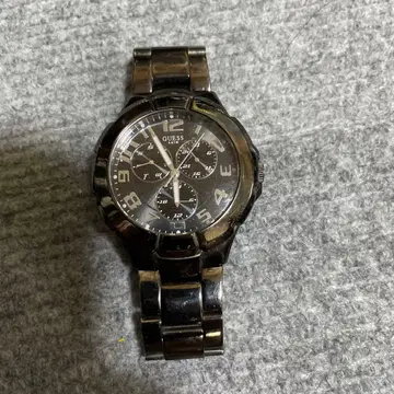 GUESS 블랙 크로노그래프 손목시계