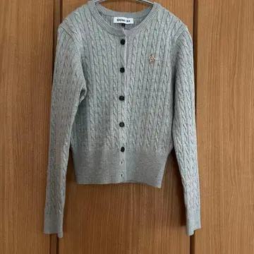 GENERAL IDEA 그레이 케이블 니트 가디건 M