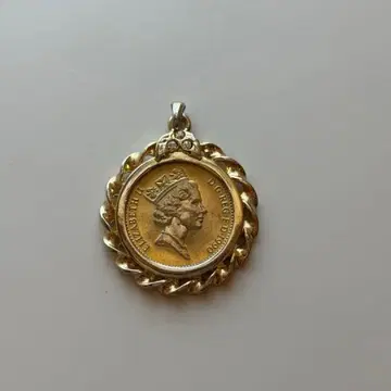 엘리자베스 여왕 빈티지 코인 펜던트
