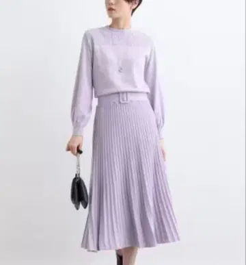 INDIVI 니트 플리츠 원피스 빅 사이즈 15호