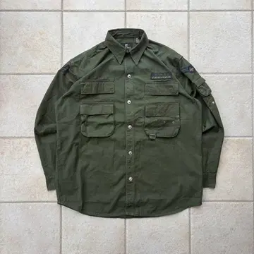 90s 칼카니 밀리터리 셔츠 칼카니 b-boy b계