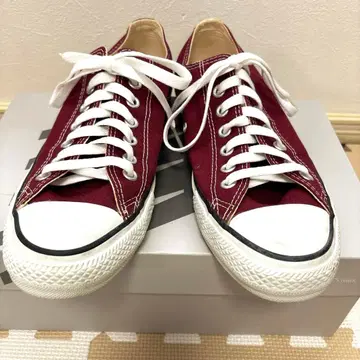 ALL STAR 버건디 로우컷 스니커즈