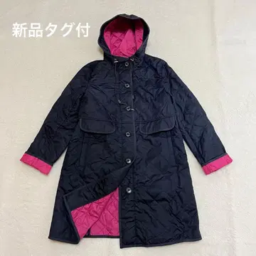 택 포함 새상품 매킨토시 철학 퀼팅 코트 40 네이비