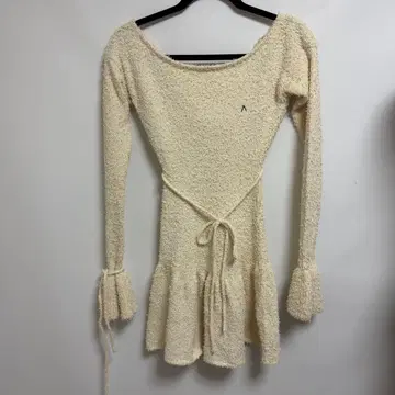 ANDMARY 세일러 니트 미니 드레스 왼손 끈 없음