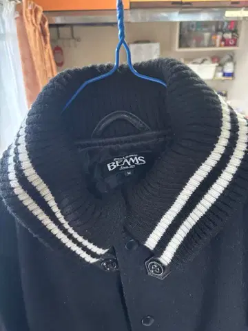 beams 양가죽 시프레더 스타디움 점퍼 바시티 자켓