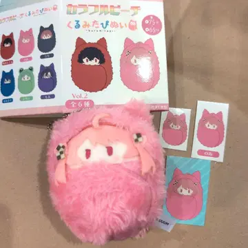 컬러풀 피치 노아 싸개 봉제 인형 키링 봉제 인형