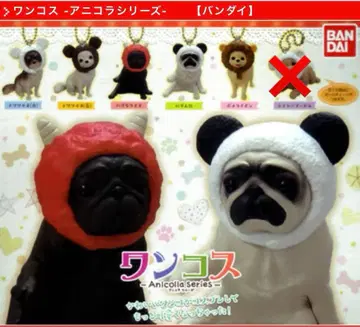 초레어! 반다이 아 니코라 시리즈 원 코스 가챠가챠 강아지 키링