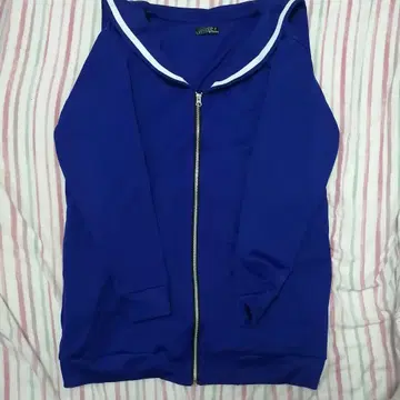 세일러 카라 파랑 지퍼 후드티