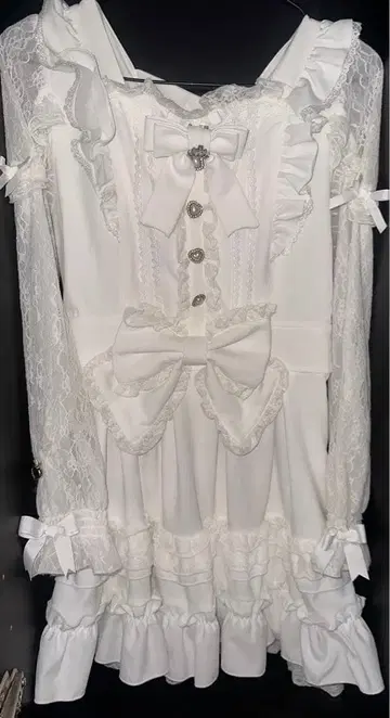 LIZLISA 티아라 리본 티어드 원피스