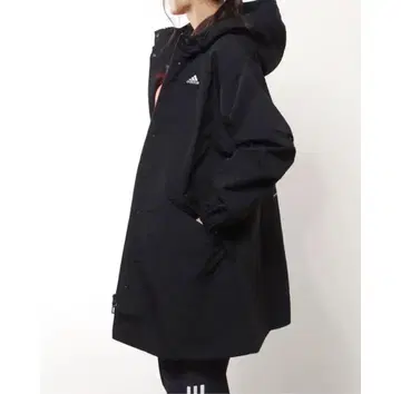 adidas 블랙 윈드 풀 집업 프리저브 우븐 코트