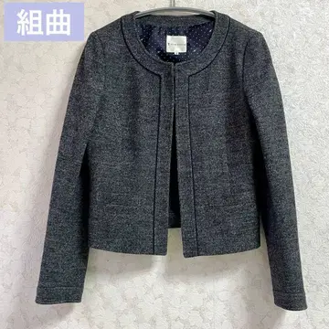 쿠미쿄쿠 KUMIKYOKU 노카라 자켓 울 다크 그레이 L