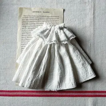 화이트 코튼 레이스 원피스 브라이스 아웃핏 핸드메이드 인형 의류