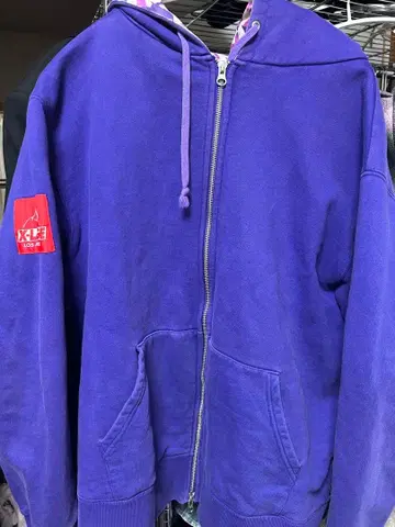 X-LARGE 보라색 집업 후드티