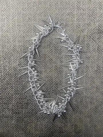 스파이크 실버 지갑 체인 힙합 아메카지 그런지