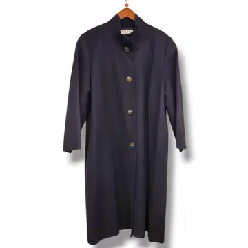 캐시미어 100% 새상품급 라운드 칼라 롱 코트 포멀 9AR