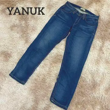 [야누크] 스트레이트 데님 청바지 린넨 믹스 아메카지 워셔블 OC57