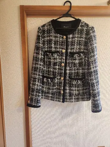 Diagram 트위드 노카라 자켓