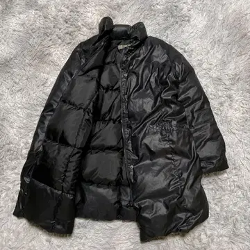 [데프레] 광택 나일론 다운 자켓 롱 기장 (L 상당) 페더 JC601