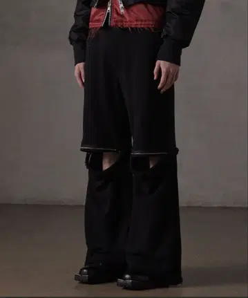 [GRANCY] 지퍼 디자인 스웨트 팬츠