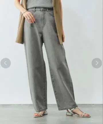 글로벌 워크 GOOD 데님 배기 팬츠 118365 M 사이즈 그레이