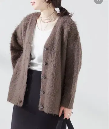 새상품 JOURNAL STANDARD L'ESSAGE 퍼 니트 가디건