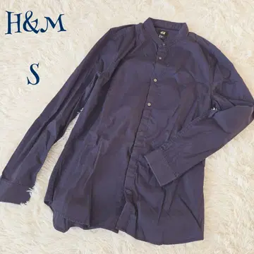 [ 에이치앤엠 ] 코튼 100% 밴드 카라 셔츠 S 무지 오피스