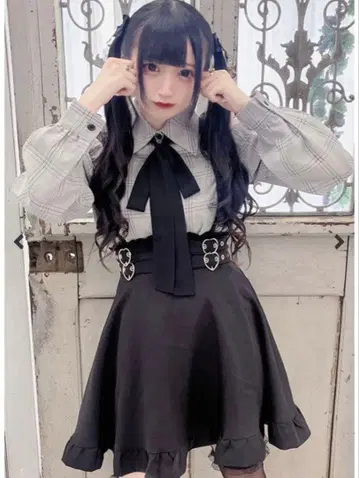 MA*RS 마즈 W 하트 버클 스커트 서스펜더 포함