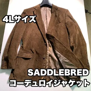 초특대 사이즈 4L SADDLEBRED 코듀로이 자켓 테일러드 브라운