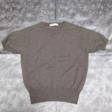 CASHMERE HOUSE 캐시미어 니트 반팔 모카 브라운 계열 크루넥