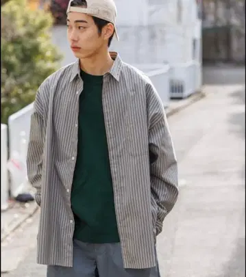 이지케어 패턴 롱 슬리브 셔츠