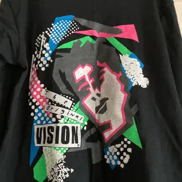 VISION 긴팔 티셔츠 블랙 롱티 M