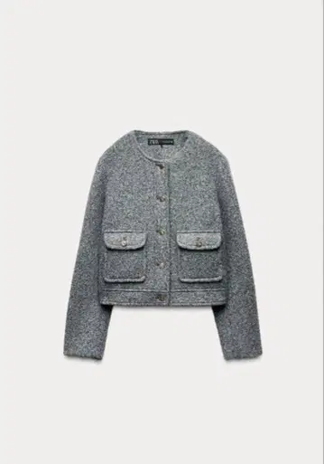 ZARA 부클레 자켓 M 사이즈 노카라