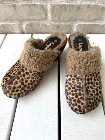 [ Lepo ] 레오파드 무늬 사보 이탈리아제 레오파드 송치 사이즈 37