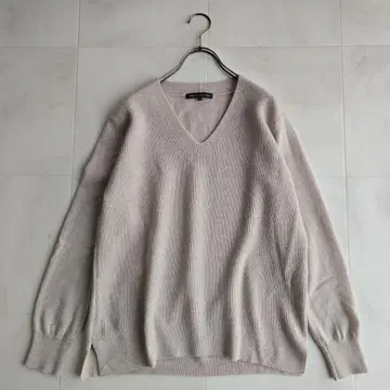 23구 워셔블 캐시미어 블렌드 V넥 니트 38 베이지