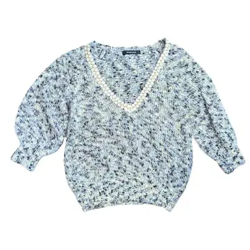 ROSE BUD V넥 니트 5부 소매