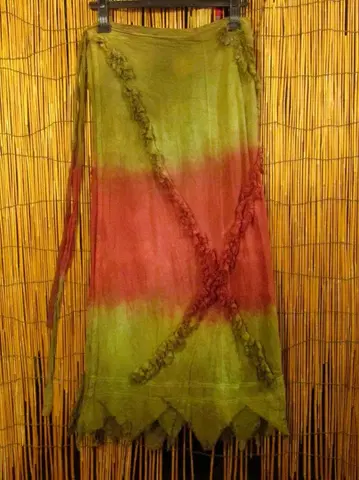 배송비 포함 1새상품*코튼 소재*손염색*그라데이션*컷팅*랩 스커트