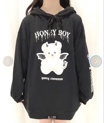 [ 새상품급 ] Honey Cinnamon DEVIL 시나몬 후드티