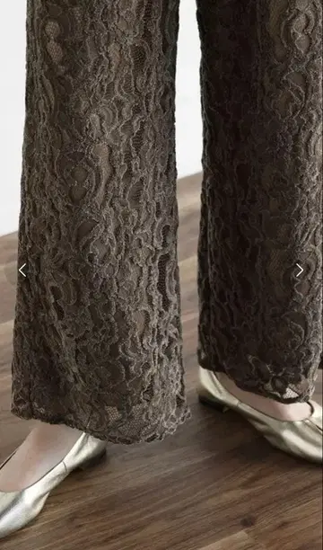 [ 미사용 새상품 ] Vin 몰 레이스 와이드 팬츠 정가 17,000엔