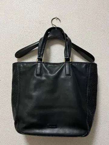 폴스미스 올 가죽 토트백 / 블랙 천연 가죽 비즈니스 블랙 A4 대응
