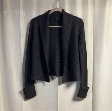 [ 23구 ] 알파카 100% 초콜릿 브라운 숏 기장 가디건 38