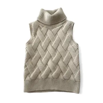 바토너 니트 베스트 터틀넥 아이보리 일본제 울 100%