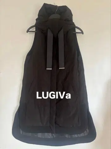 LUGIVA 던보 니트 x 다운 절개 롱 베스트