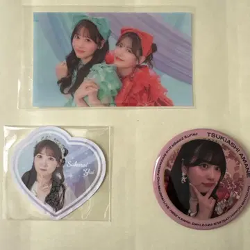 사쿠라이 유이 츠키아시 아마네 캔 배지 스티커 가격 인하