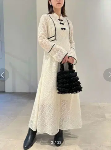 LILY BROWN 레이스 차이나 원피스