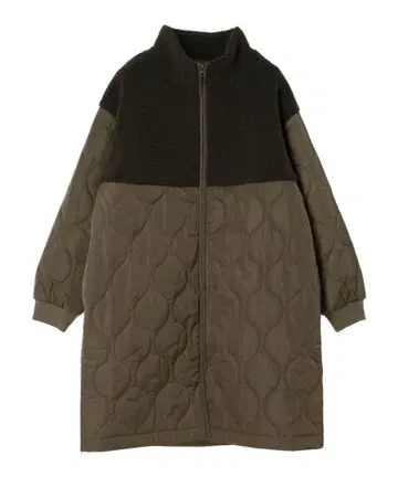 보아 & 퀼팅 스탠드 코트 크라프트 스탠다드 부티크 카키