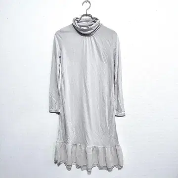 그로브 원피스 터틀넥 롱 원피스 루즈핏 프릴