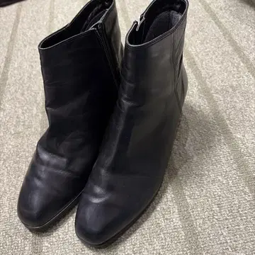 블랙 부츠 24.5cm EEEE 일본제 소가죽