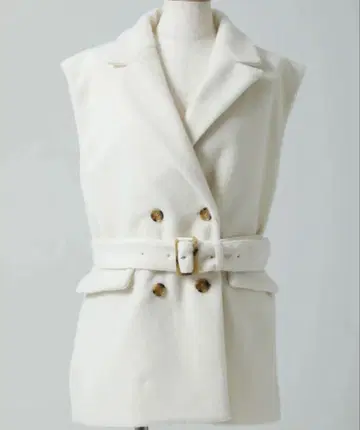 elu.엘르Back yoke double gilet MARIE (boa)