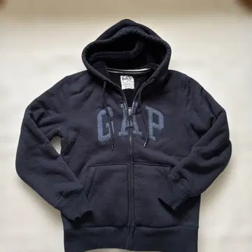 GAP 풀 집업 후드티 안쪽 보아 남성용 M 네이비 GAP 로고