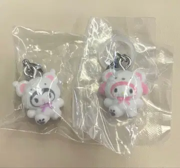 산리오 메지루시 액세서리 복슬복슬 스노우 마이멜로디 쿠로미 세트